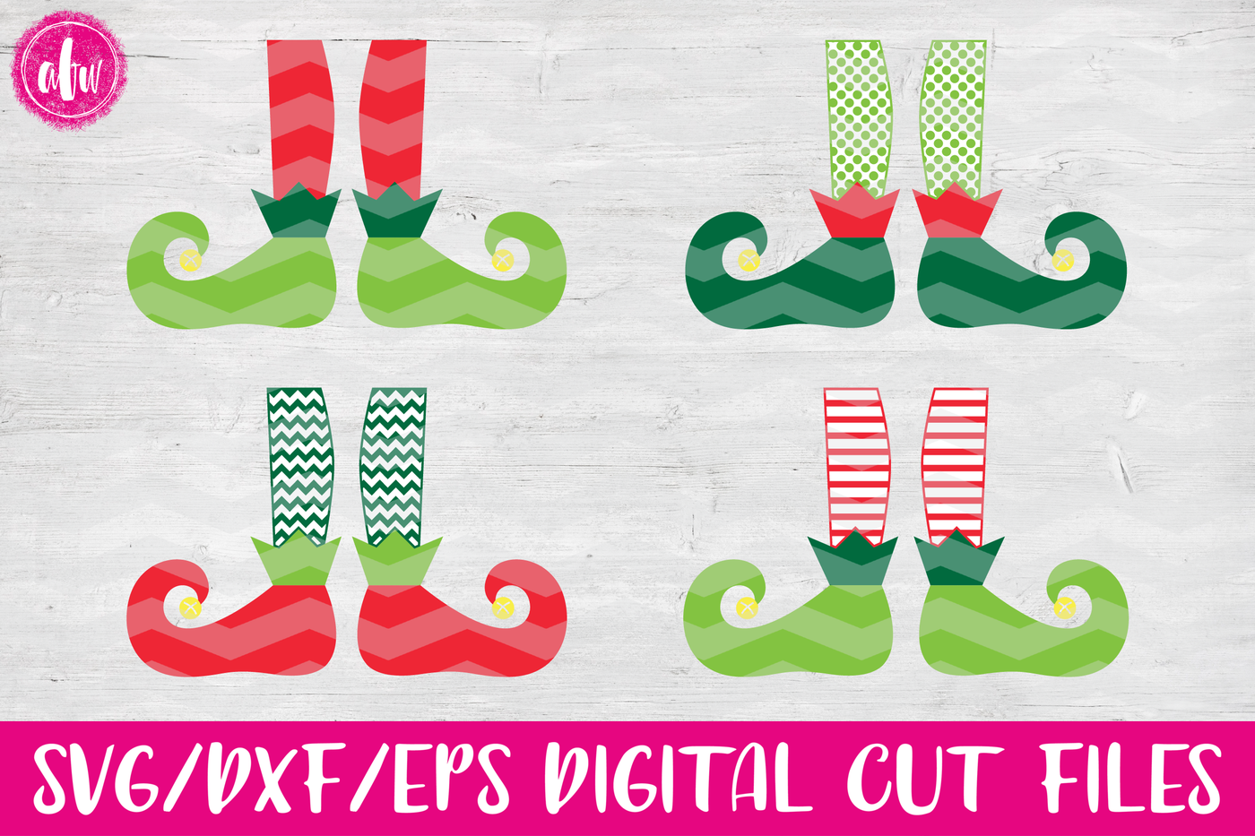 Elf Legs SVG, DXF, EPS Cut Files By AFW Designs