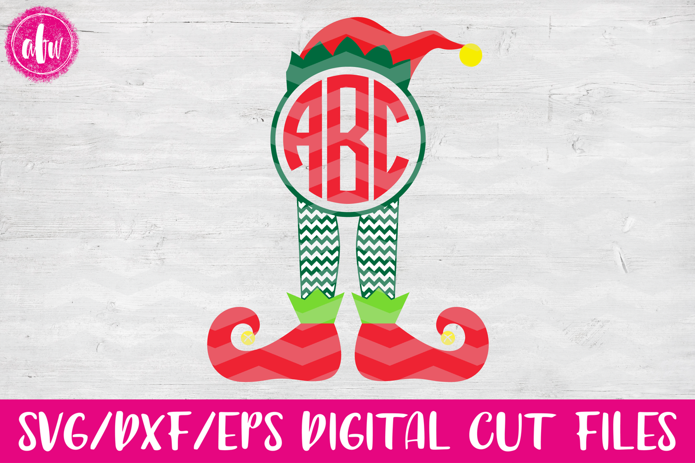 Monogram Elf - SVG, DXF, EPS Cut FIle By AFW Designs | TheHungryJPEG