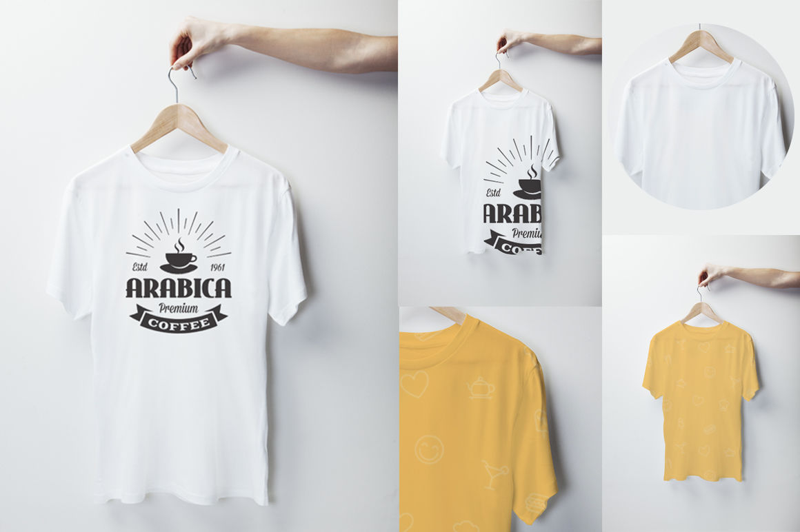 Download Realistic Shirt Mockups By GraphicXtreme | TheHungryJPEG.com