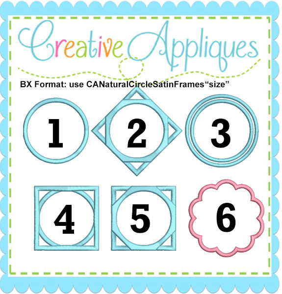 Natural Circle 4 Letter Monogram Embroidery Alphabet Font By Creative Appliques & Creative Cuts ...