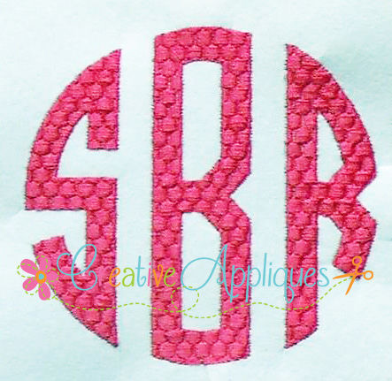 Natural Circle Honeycomb Monogram Embroidery Alphabet Font By Creative ...
