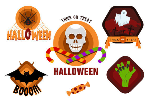 Halloween Badges and Labels By Albert Buchatskyy | TheHungryJPEG