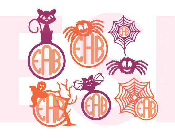 Download Halloween Monogram Designs Bundle - SVG, DXF, EPS ...
