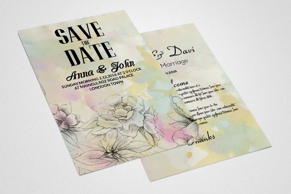 2 sided Invitation Card templates By Designhub