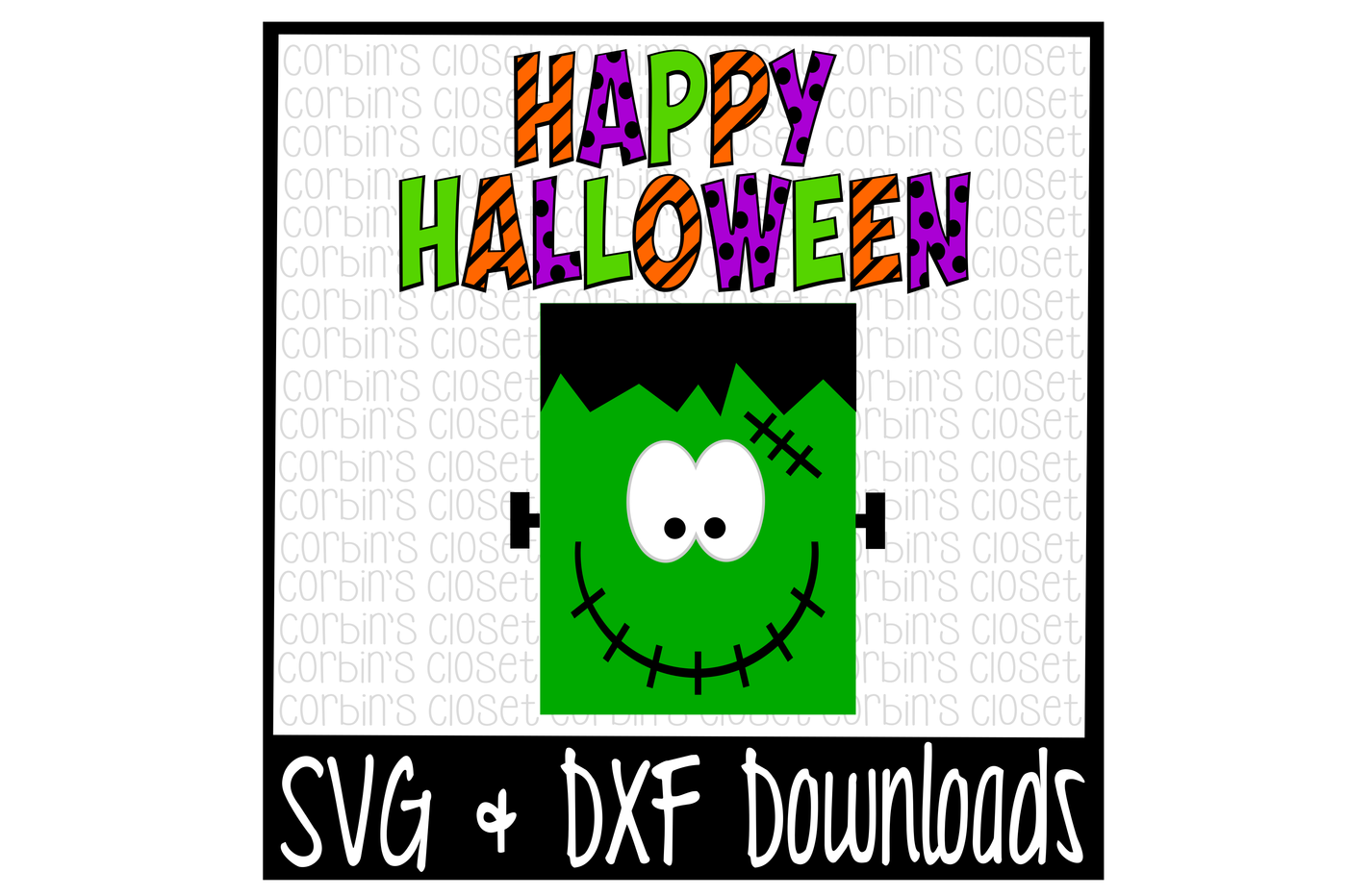 Happy Halloween Frankenstein Cutting File By Corbins Svg Thehungryjpeg Com