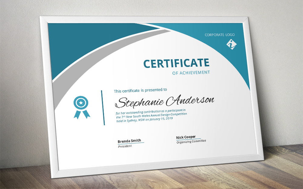 Corporate Certificate Template For Ms Word By Inkpower Thehungryjpeg Com