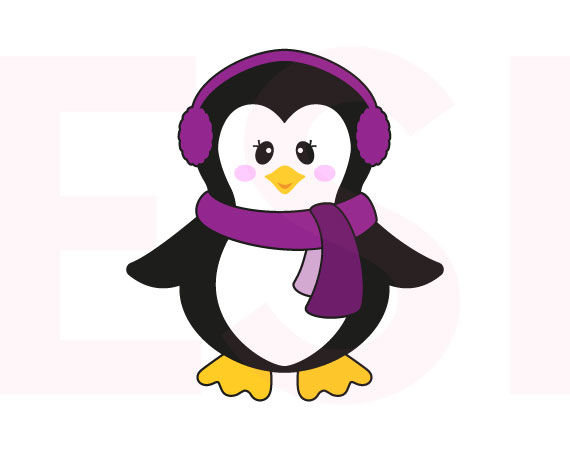 Download Winter/Christmas Penguin - Design 1, SVG, DXF, EPS cutting ...