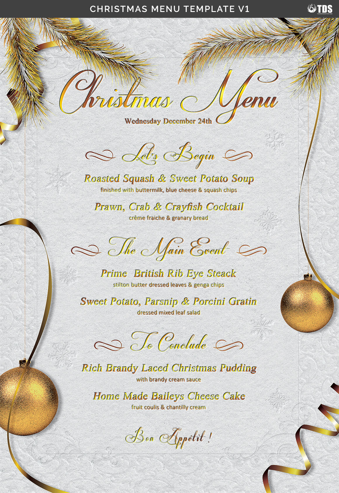 Christmas Menu Template V1 By Thats Design Store | TheHungryJPEG.com