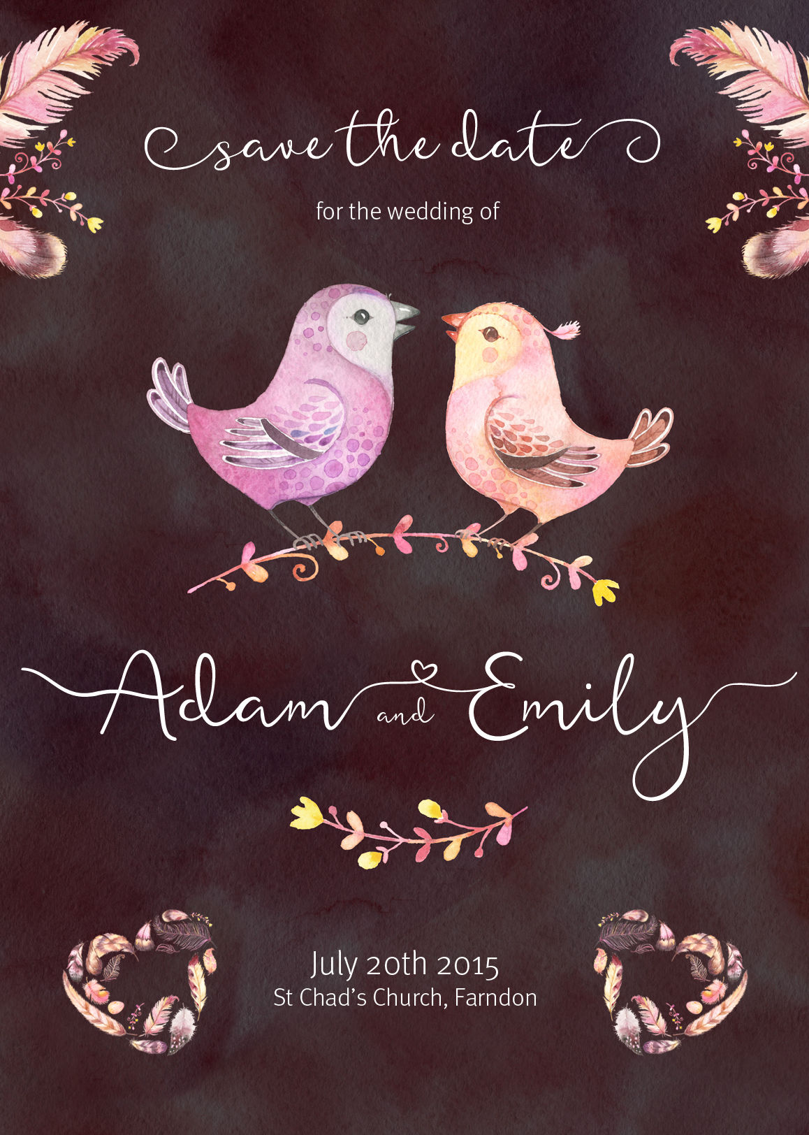 Featherly Bold - wedding font By Joanne Marie ...