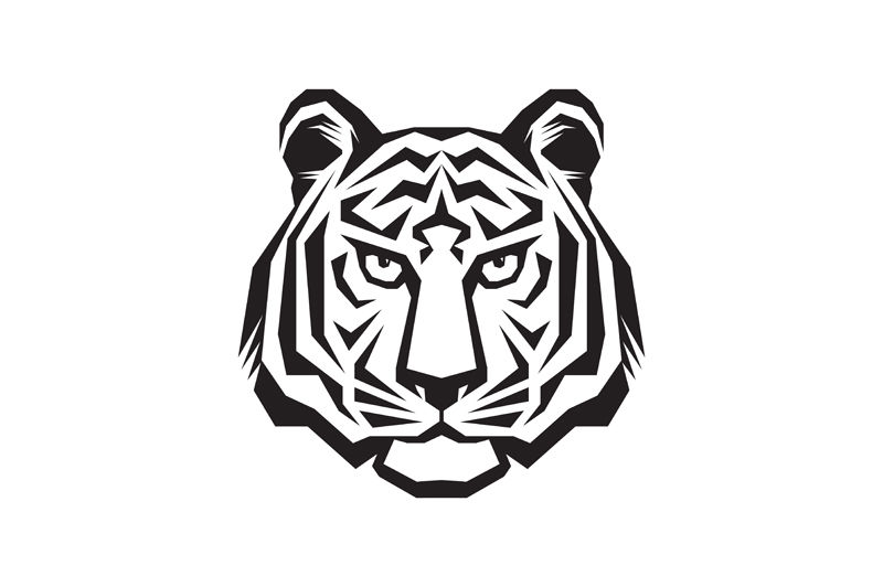 Tiger Head Logo - Vector Sign By serkorkin | TheHungryJPEG.com