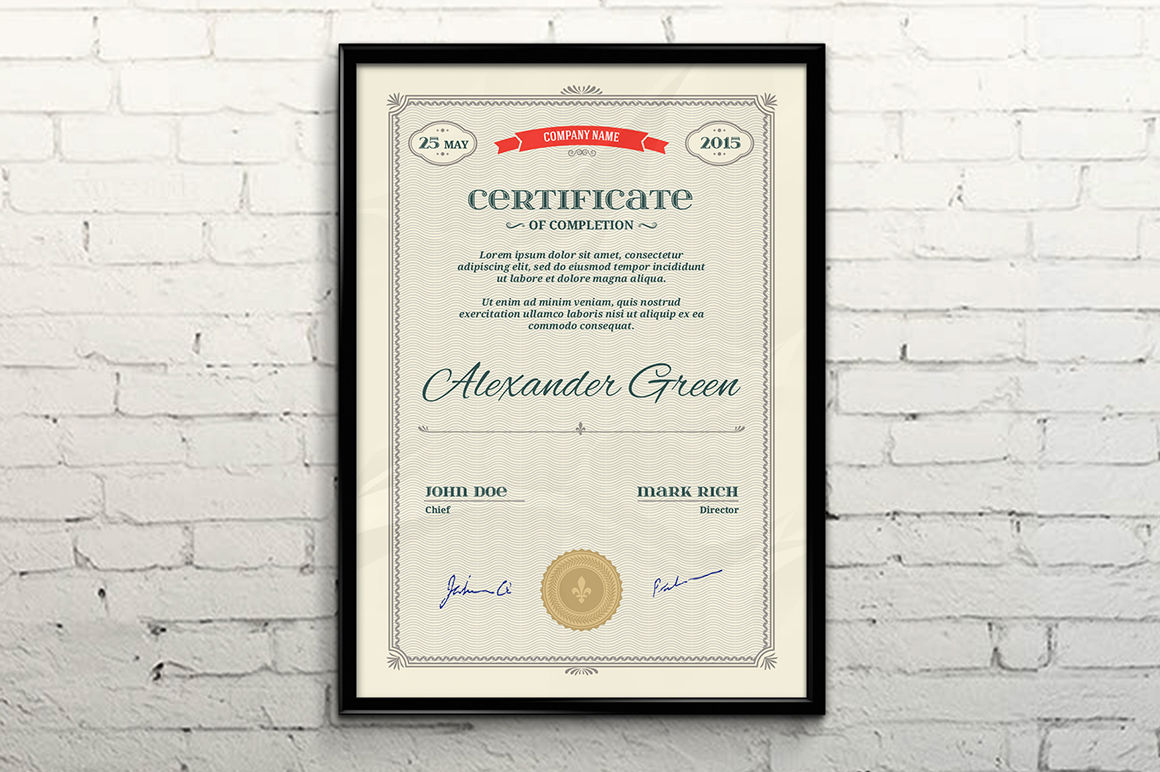 Certificate Template Vector Psd By Musiclove Thehungryjpeg Com