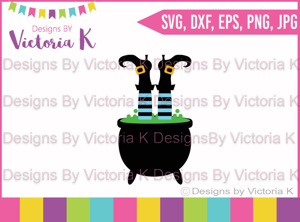Witches Legs In Cauldron Halloween Svg Dxf Cut File By Designs By Victoria K Thehungryjpeg Com