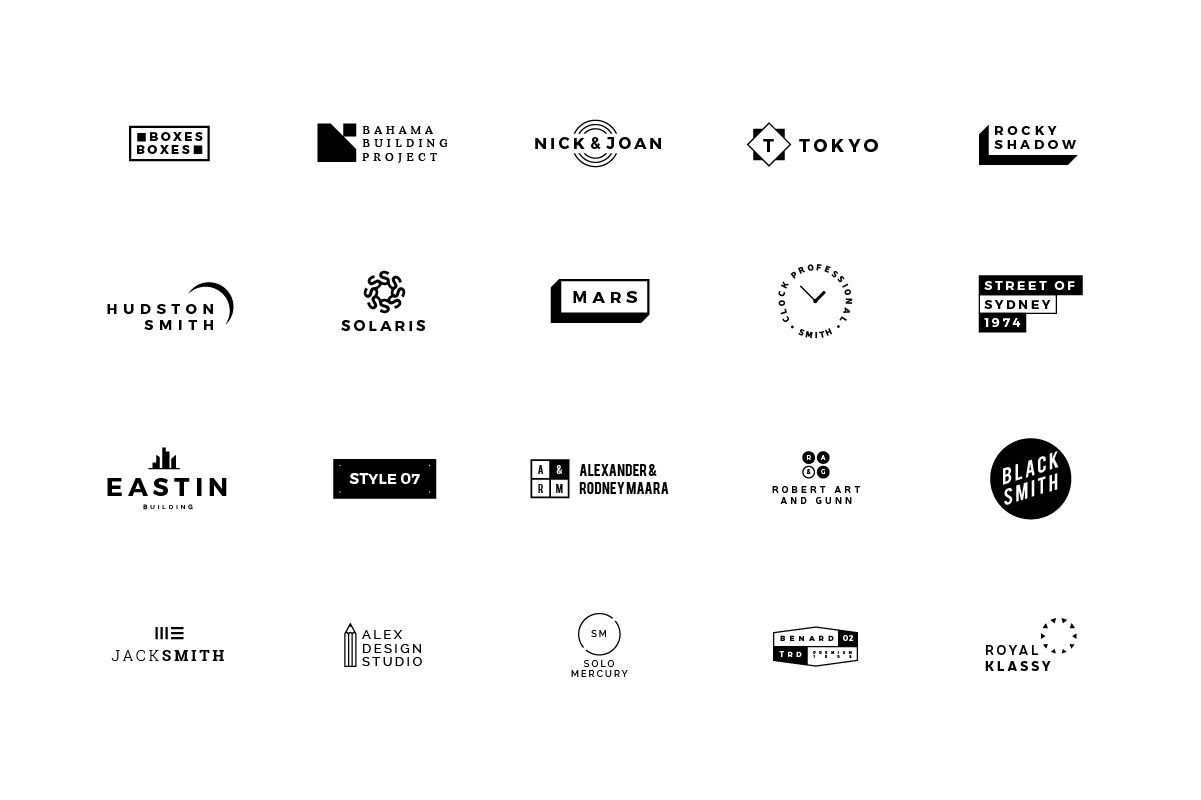 120 Minimalist Logos By Vuuuds | TheHungryJPEG