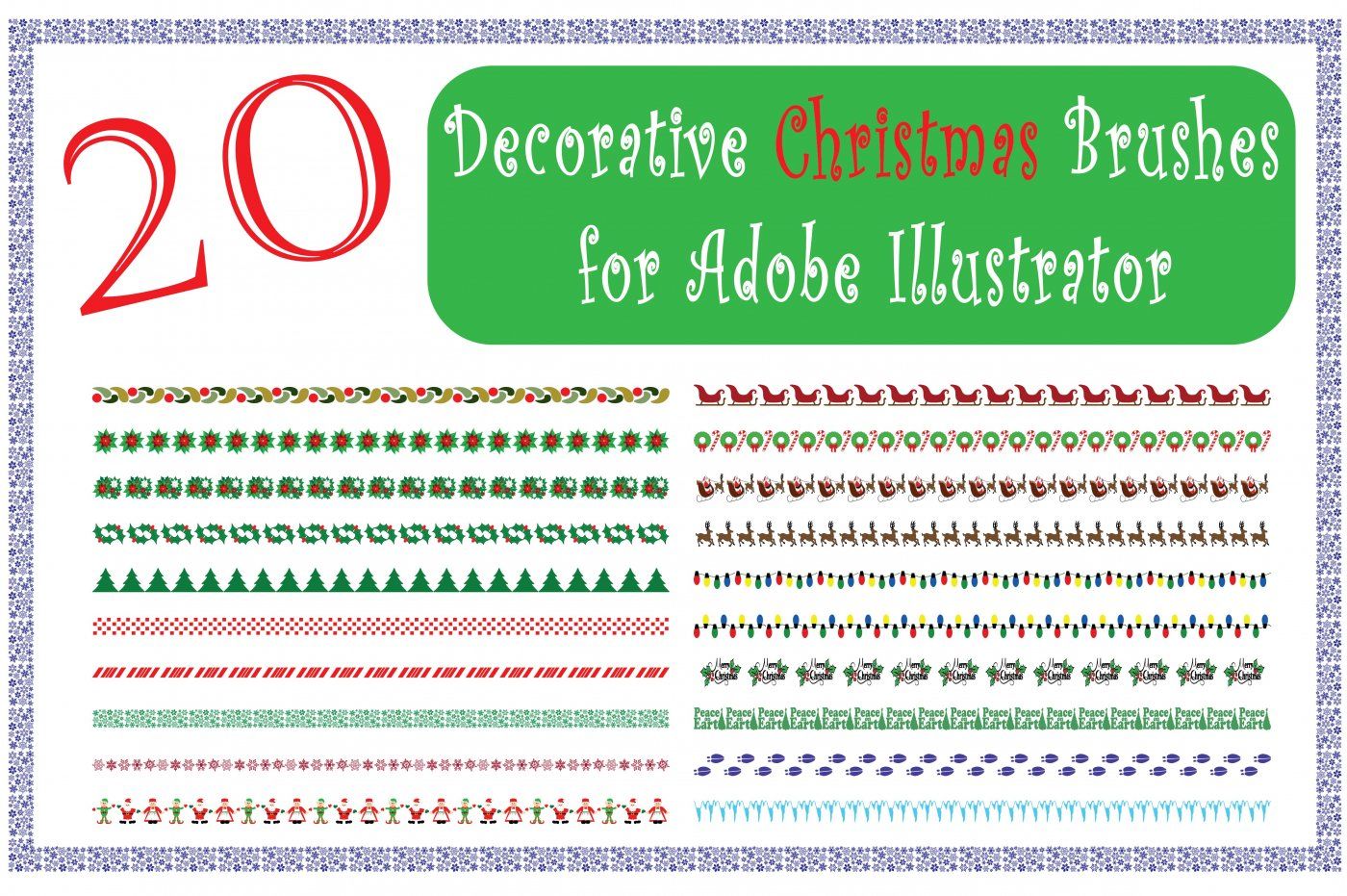 illustrator christmas brushes download