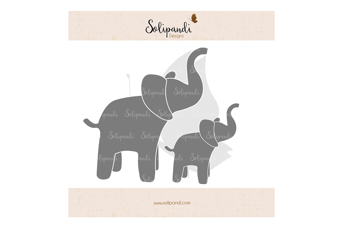 Elephant Family Svg And Dxf Cut Files By Solipandi Designs Thehungryjpeg Com