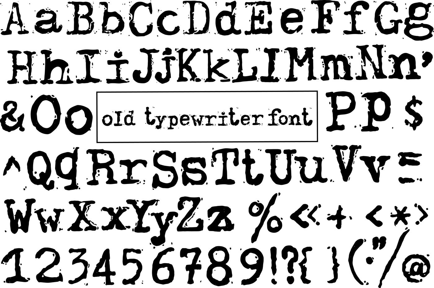 Old Typewriter Font By Babii Design Thehungryjpeg