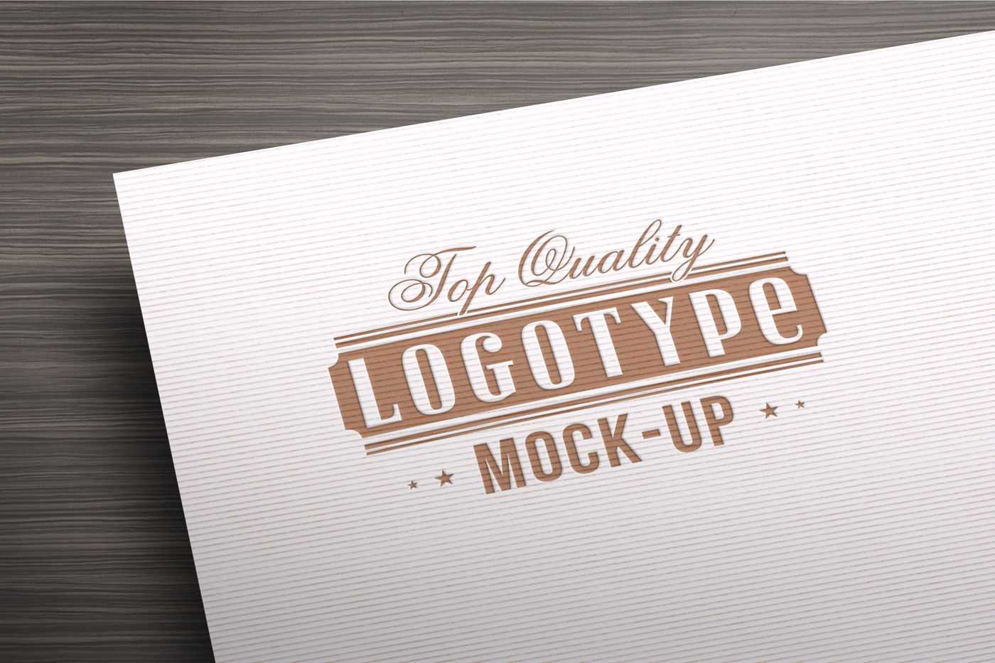 Top Quality Logotype Mock Up Gold Letterpress On White Chalk Paper By Vintage Font Lab Thehungryjpeg Com