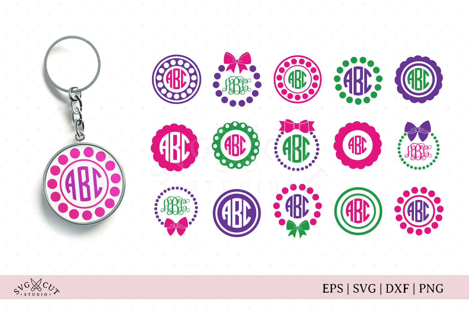 Circle SVG, Monogram Frames, SVG Cut Files. Circle Patterns SVG Files.