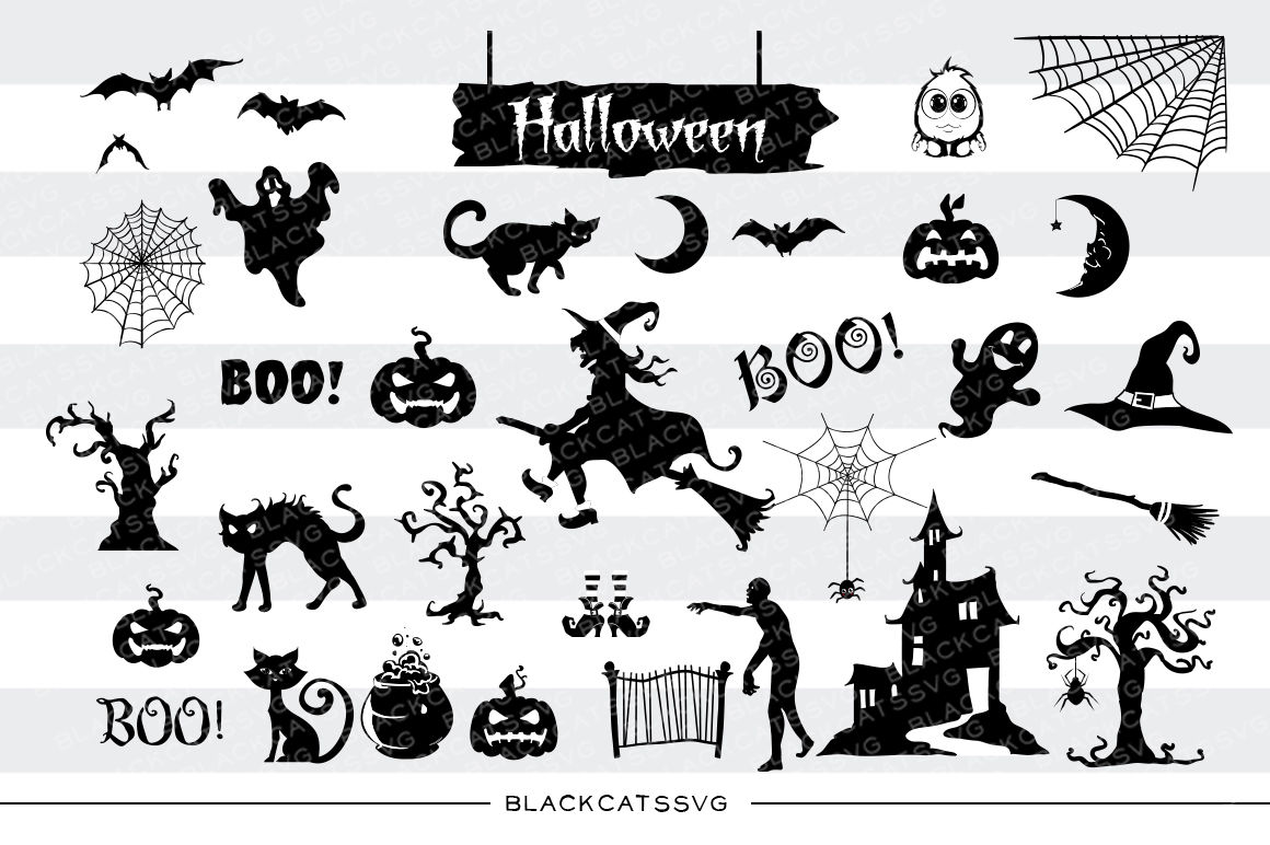 Big Pack For Halloween 31 Svg File Cutting File Clipart In Svg Eps Dxf Png By Blackcatssvg Thehungryjpeg Com