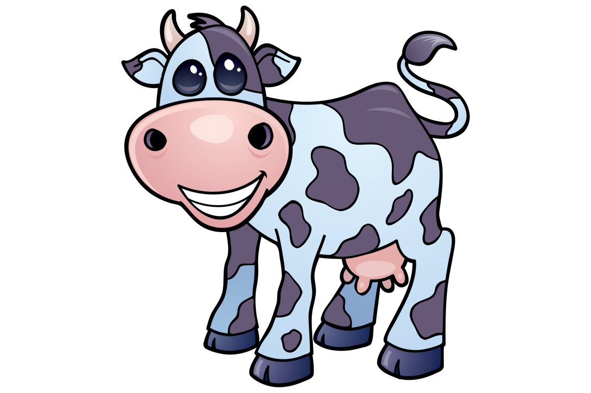 Dairy Cow Cartoon By fizzgig | TheHungryJPEG