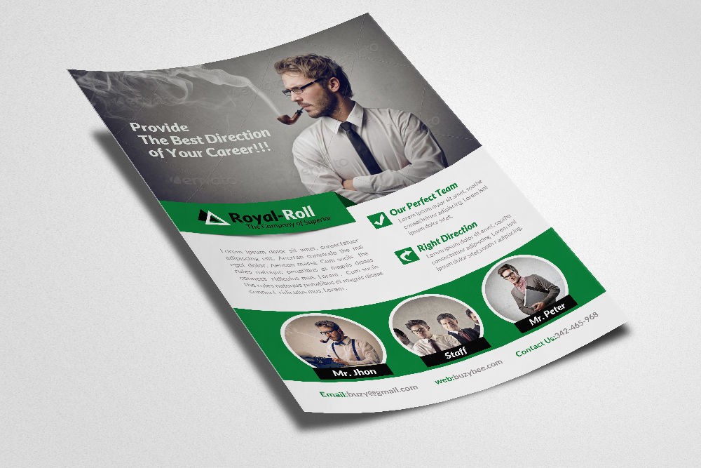 Business Corporate Flyer Template By Designhub | TheHungryJPEG