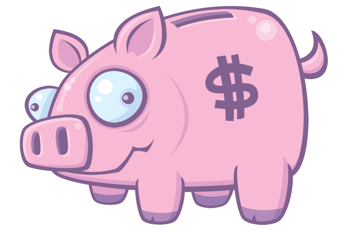Cartoon Piggy Bank By fizzgig | TheHungryJPEG