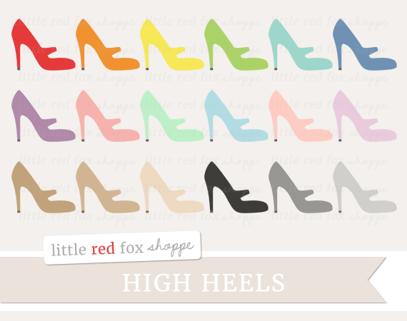 High Heel Clipart By Little Red Fox Shoppe