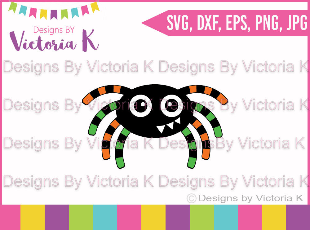 Color Spider Halloween Svg Dxf Cricut Silhouette Cut File By Designs By Victoria K Thehungryjpeg Com