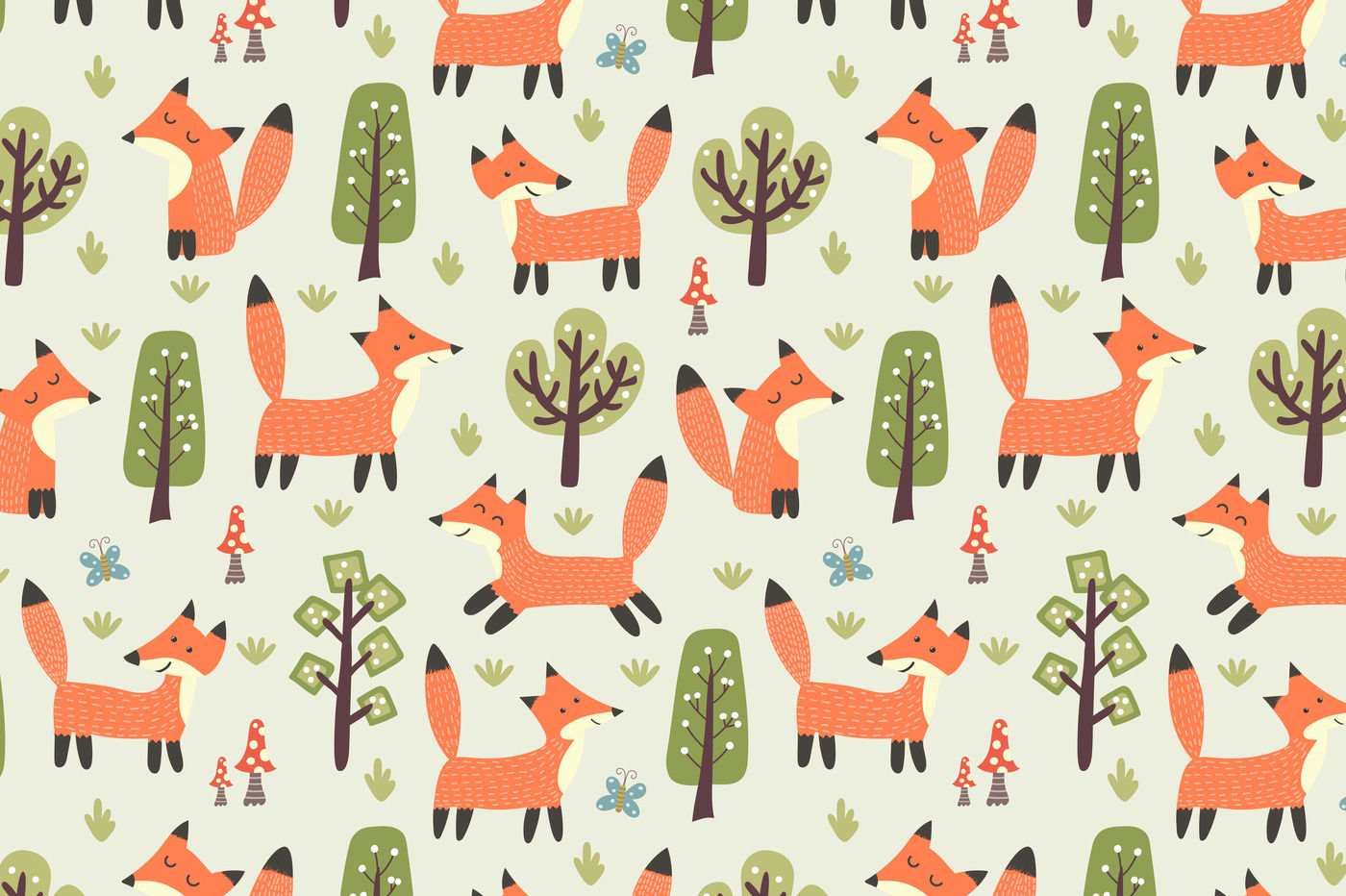 Fox Tales: patterns By JuliyaS Art | TheHungryJPEG