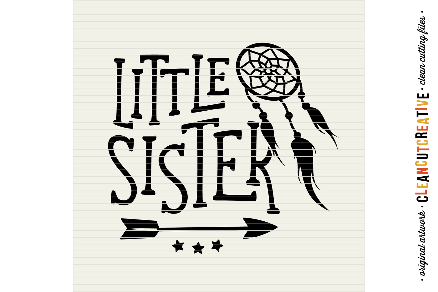 ori 34092 5a39730669de2322765b0a2af5081b3daee22e33 svg little sister cutfile design with dreamcatcher and arrow svg dxf eps png cricut and silhouette clean cutting files
