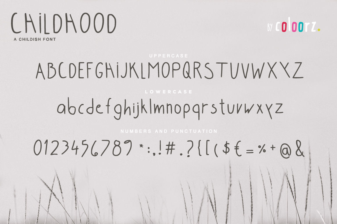 Childhood Font By Coloorz Thehungryjpeg Com