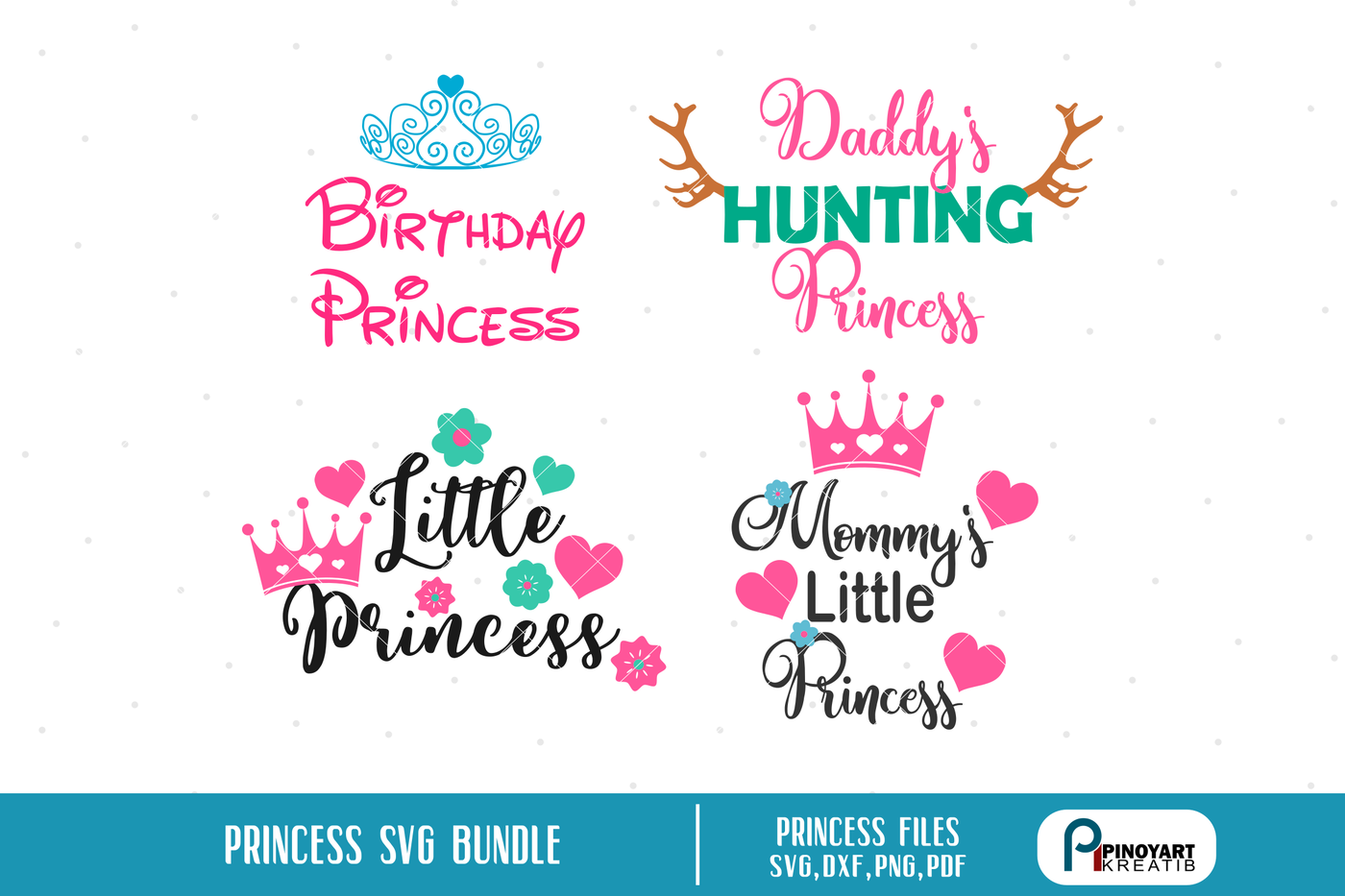 Download Princess Svg Birthday Svg Daddy Svg Little Princess Svg Princess Dxf By Pinoyart Thehungryjpeg Com SVG, PNG, EPS, DXF File