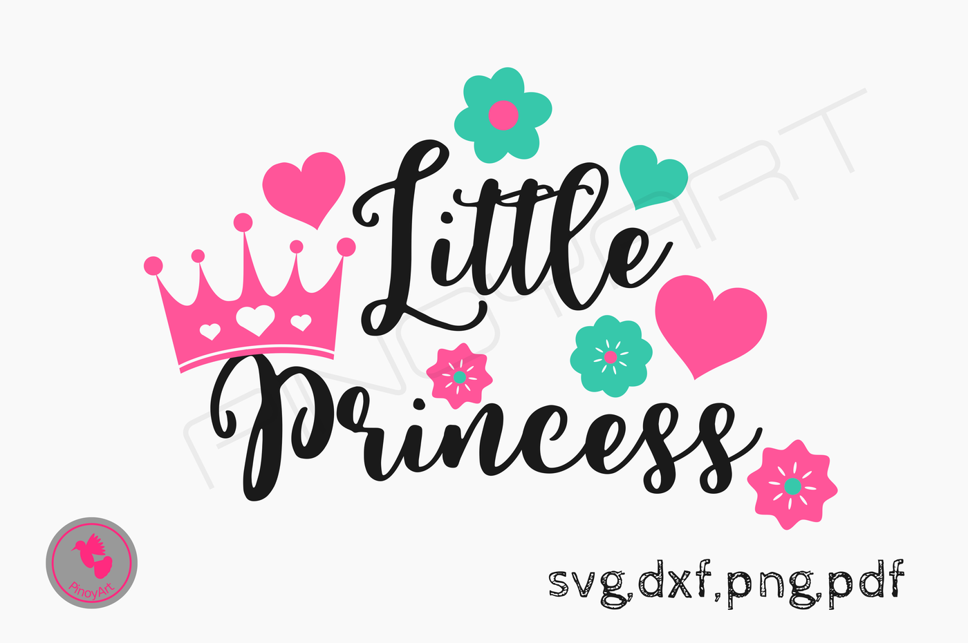 Download princess svg,birthday svg,daddy svg,little princess svg,princess dxf By Pinoyart | TheHungryJPEG.com