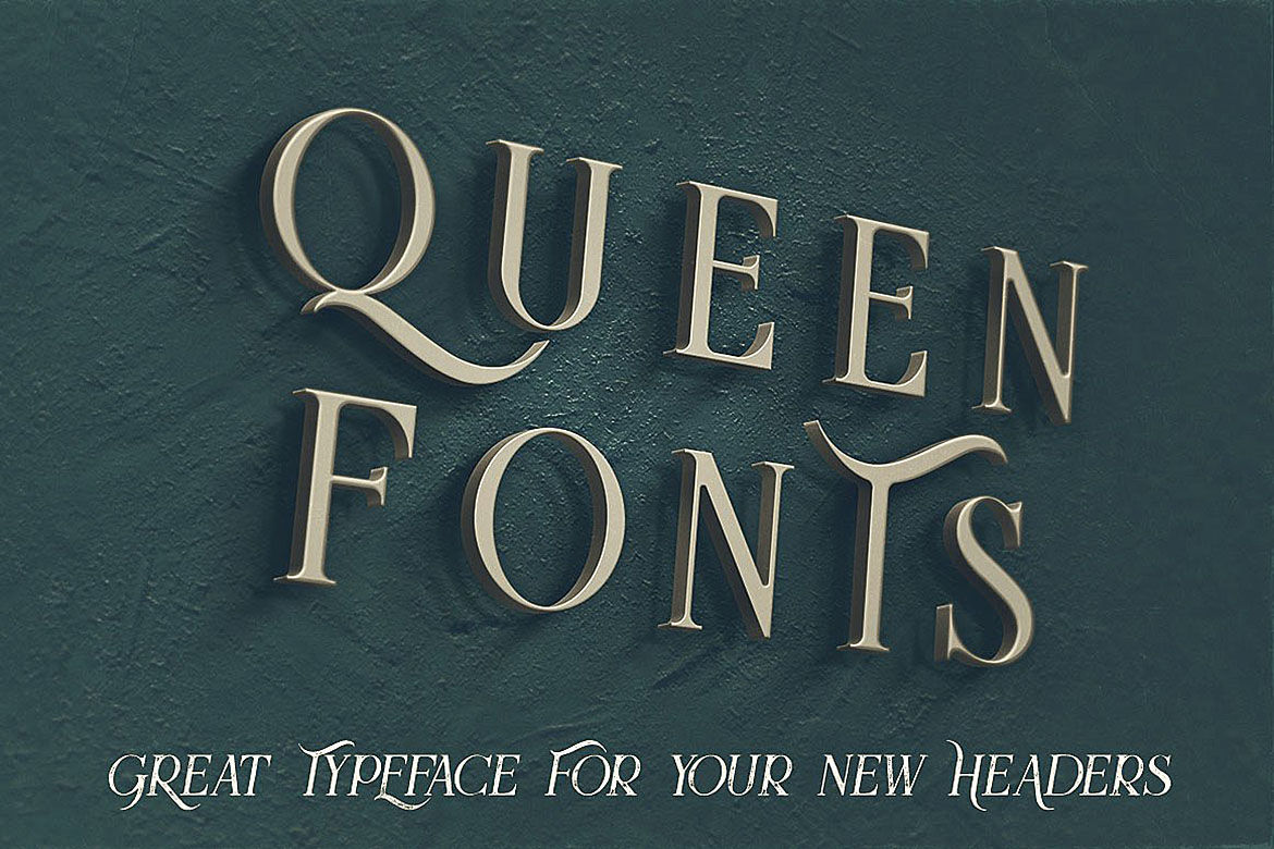 Queen - Display Font By Cruzine Design | TheHungryJPEG.com