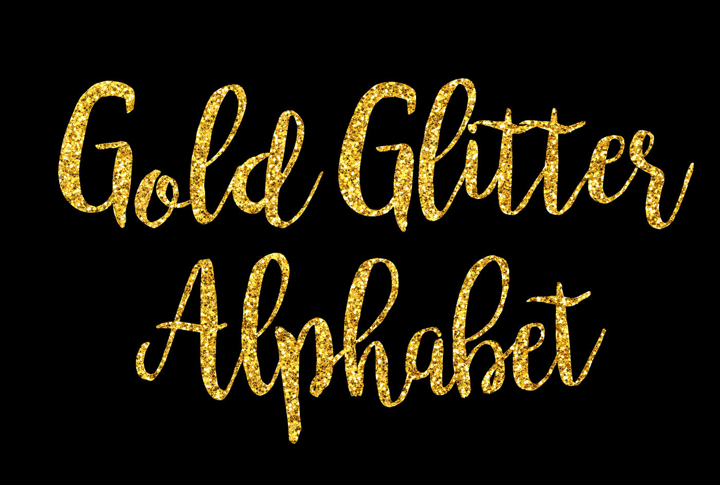 Scrapbooking Clip Art & Image Files Gold Glitter Alphabet,Gold Glitter ...