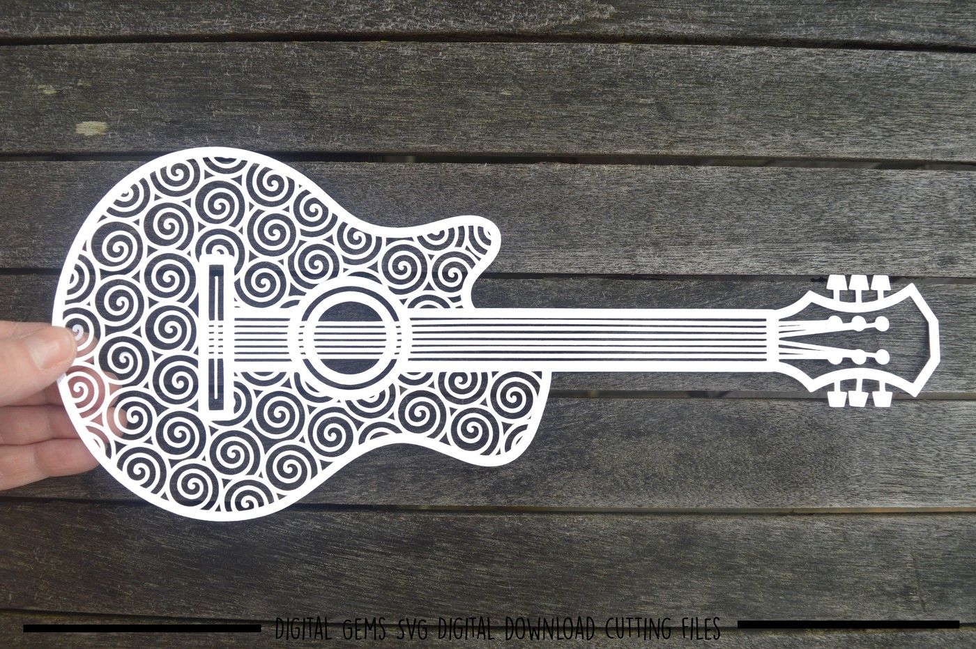 Download Guitar paper cut SVG / DXF / EPS Files By Digital Gems | TheHungryJPEG.com
