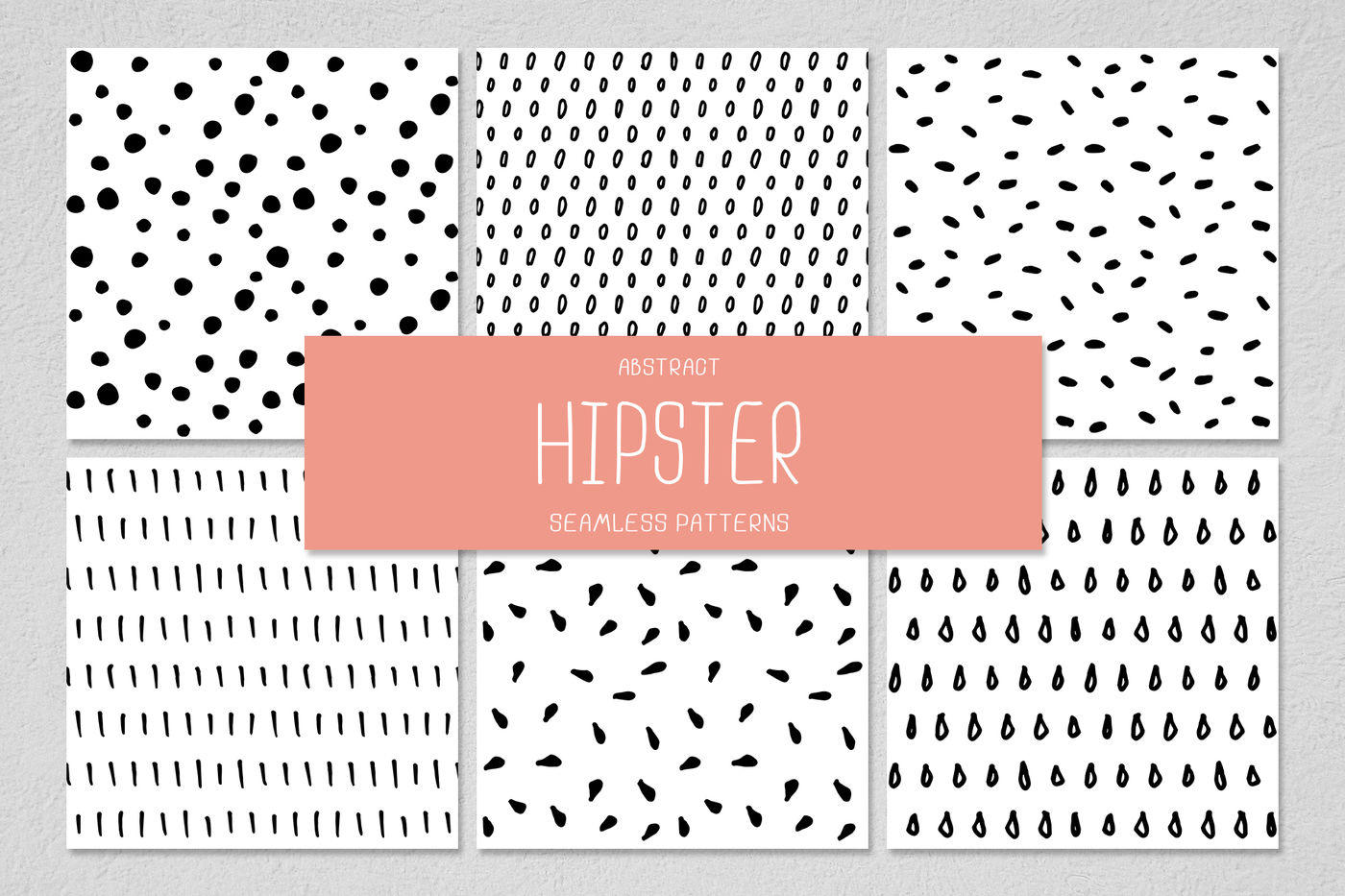6 Hipster Seamless Patterns By Som Stock Thehungryjpeg Com