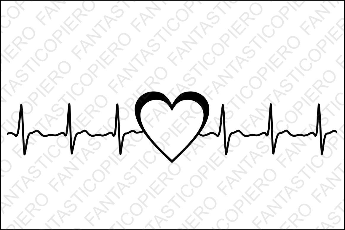 Cardio heart SVG files for Silhouette Cameo and Cricut By ...