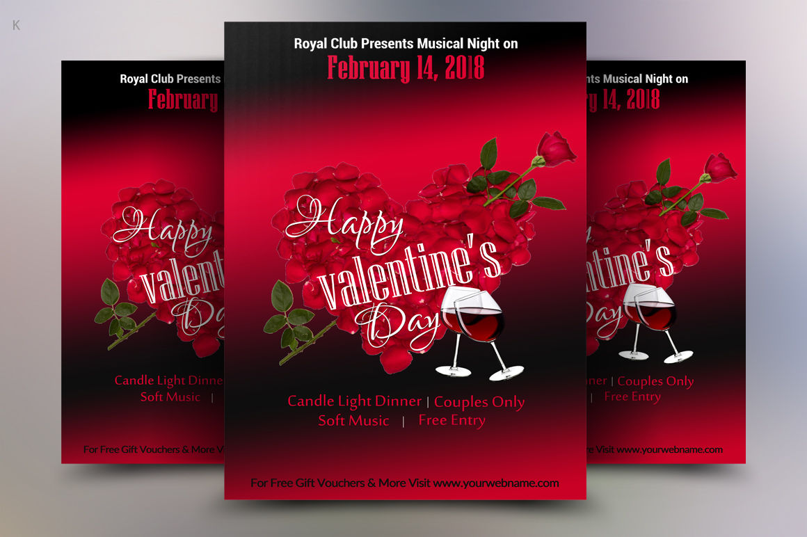 Download Valentine's Day Flyer Template Bundle By Ayme Designs ...