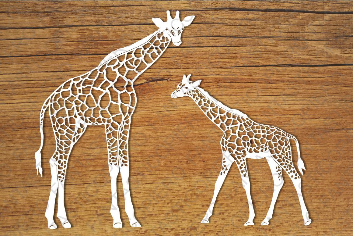 Giraffes Svg Files For Silhouette Cameo And Cricut By Pierographicsdesign Thehungryjpeg Com