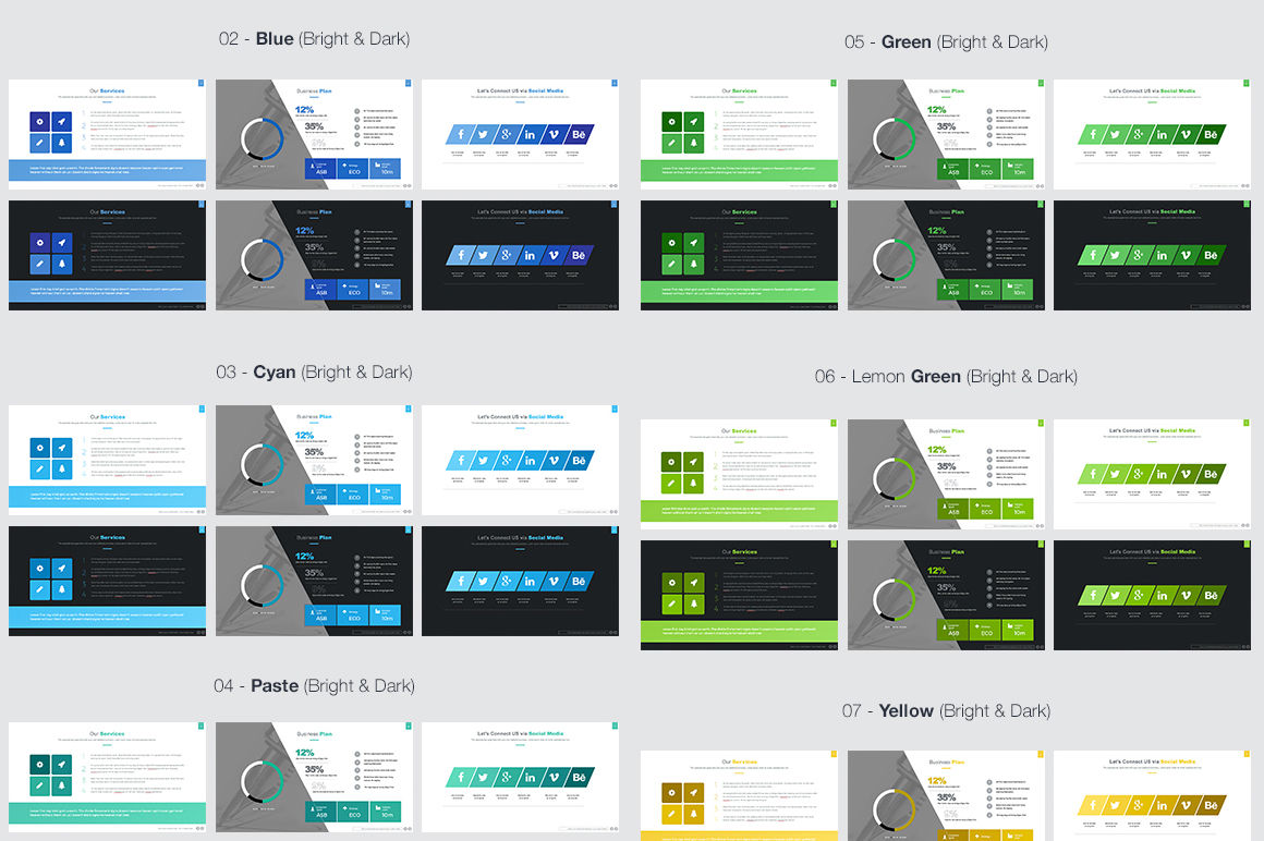 Business Plan Powerpoint Template By Pixwork Thehungryjpeg Com