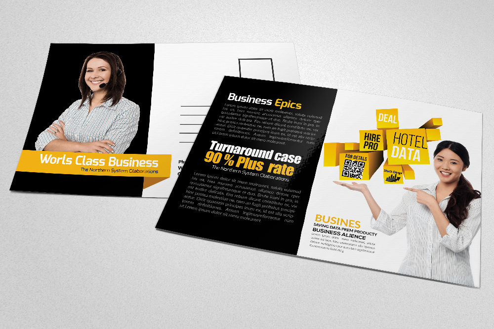 Professional Business Postcards By Designhub | TheHungryJPEG.com