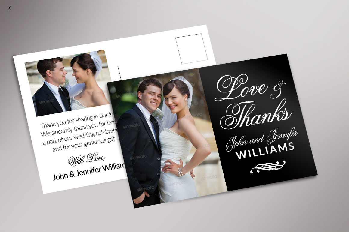 Wedding Invitation PostCard Template By Ayme Designs