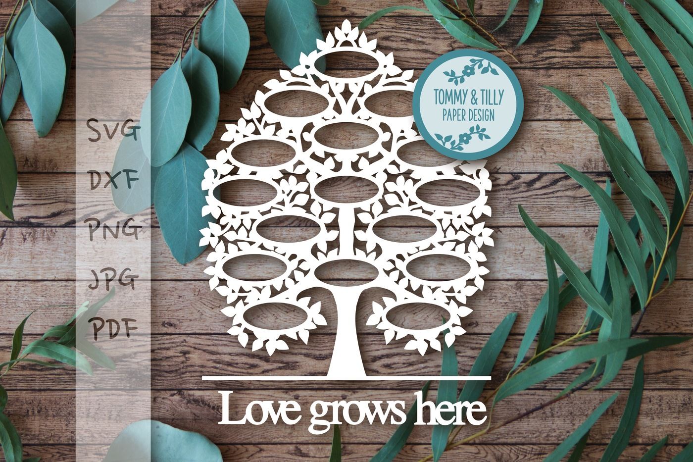 Download 16 Name Family Tree Svg Dxf Png Pdf Jpg By Tommy And Tilly Design Thehungryjpeg Com