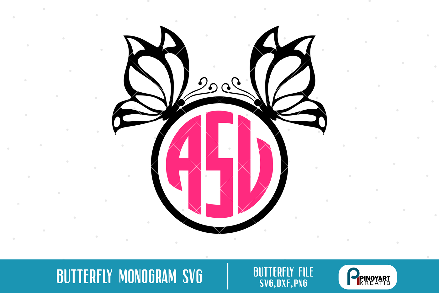 Download Butterfly Monogram Svg Butterfly Svg File Butterfly Dxf File Butterfly By Pinoyart Thehungryjpeg Com