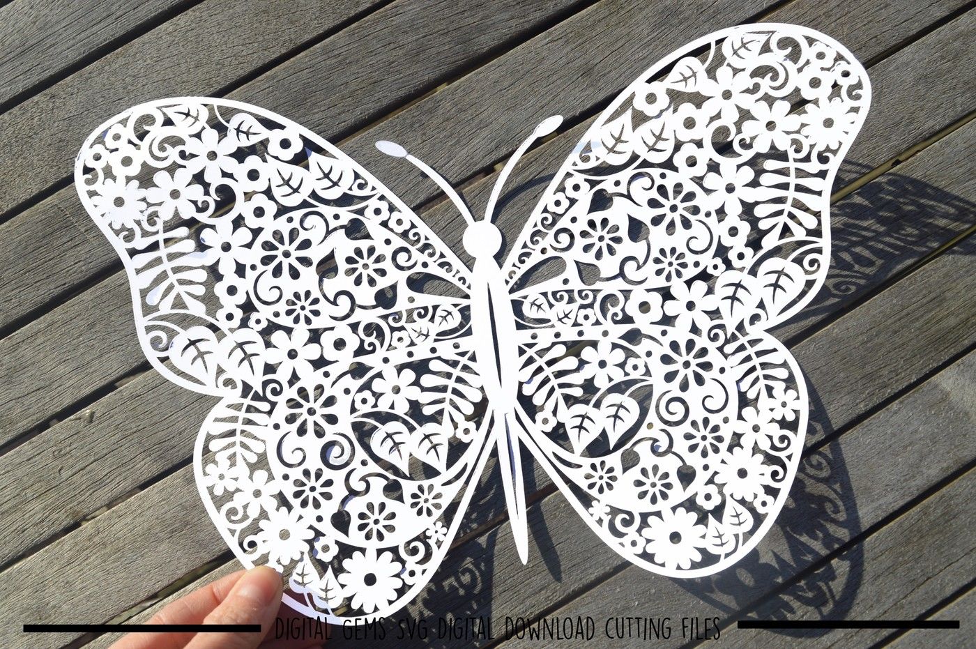 Butterfly Svg Dxf Eps Png Files By Digital Gems Thehungryjpeg Com