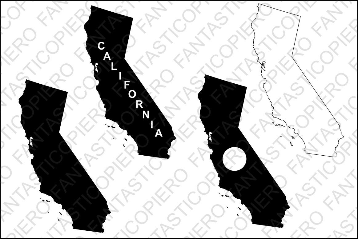 California Map Svg Files For Silhouette Cameo And Cricut By Fantasticopiero Thehungryjpeg Com