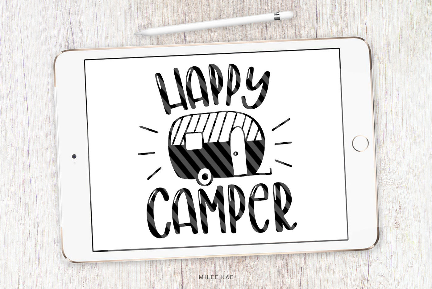 Happy Camper Svg Cutting File And Decal By Mileekae Thehungryjpeg Com