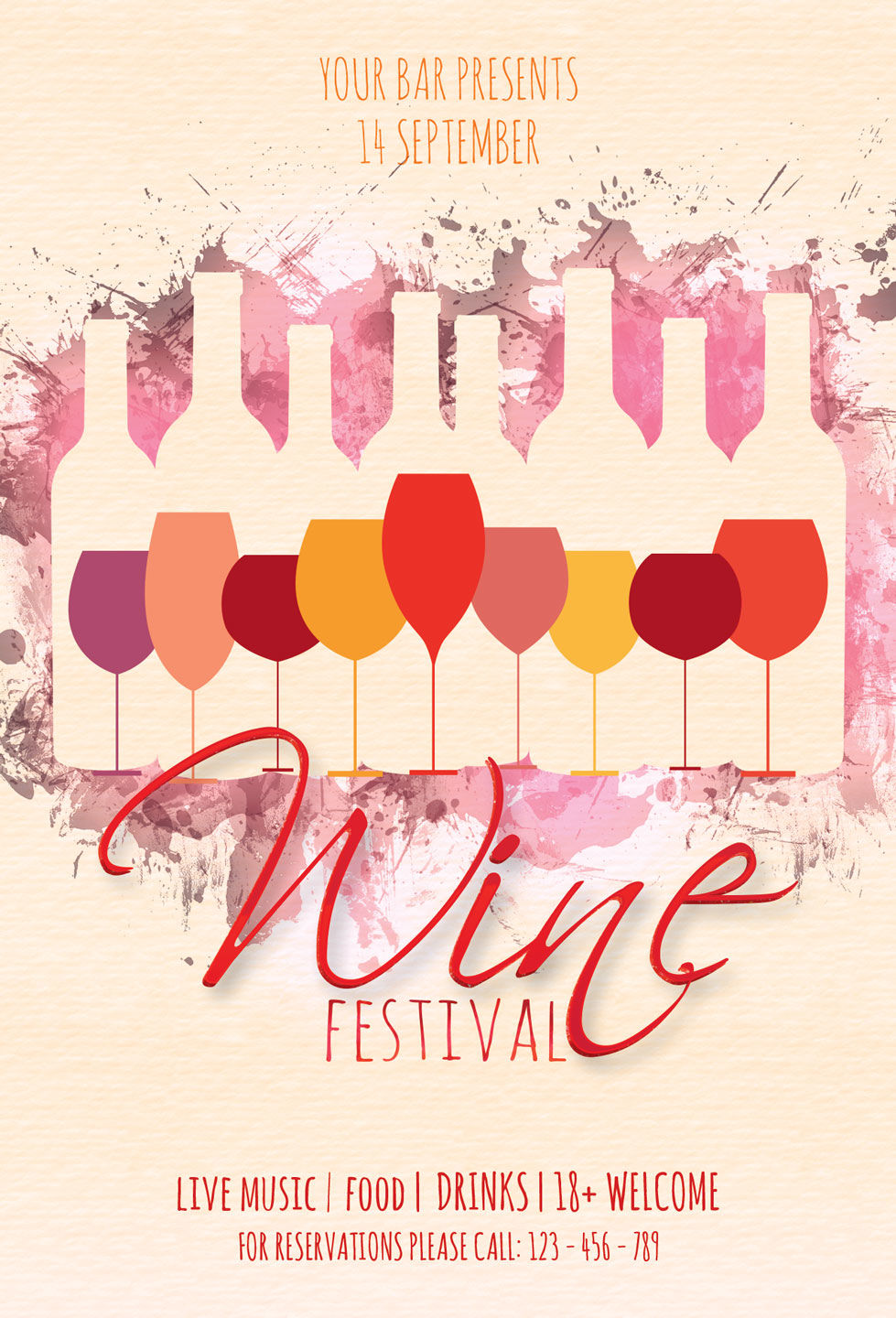 Wine Festival Flyer And Poster By artolus | TheHungryJPEG.com