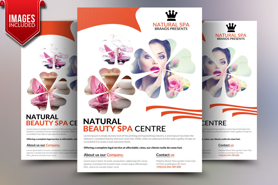 Natural Beauty Spa Flyer Template By Ayme Designs Thehungryjpeg Com